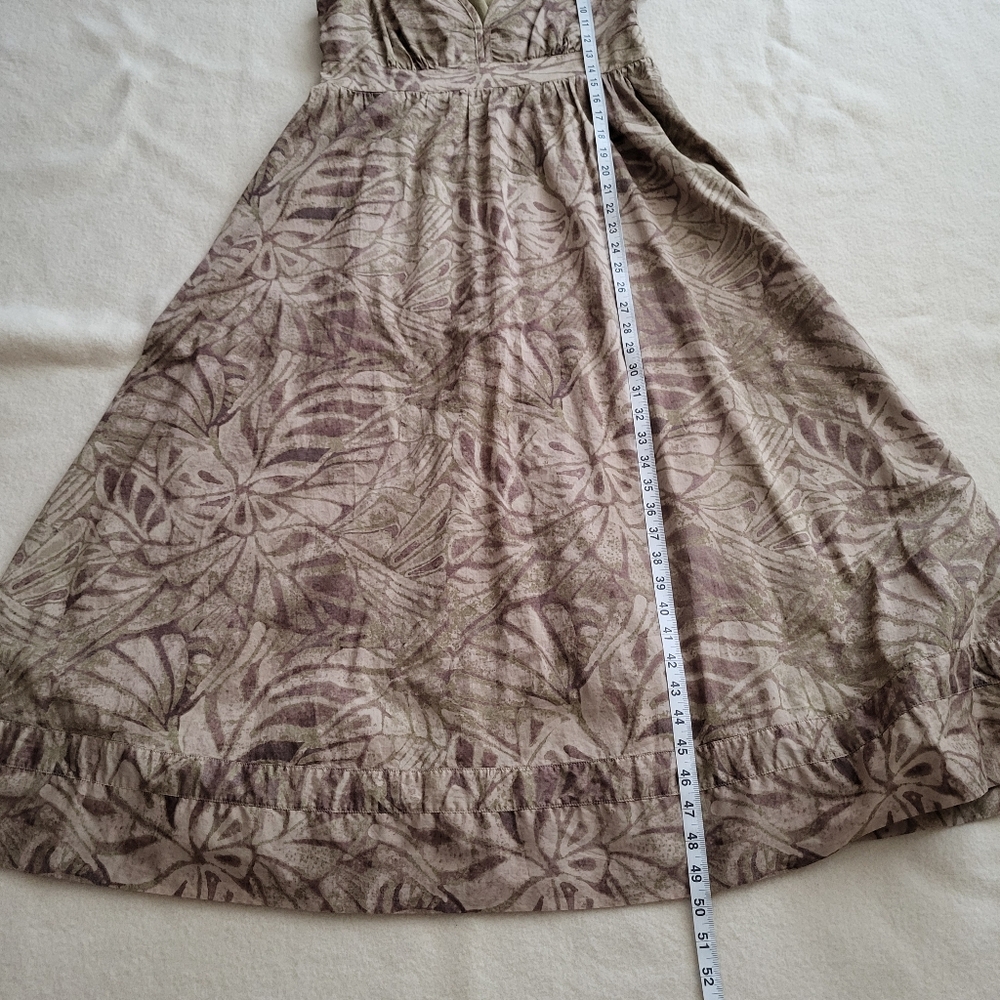 Sundance Maxi Dress Women's Size 8 Brown Fall Floral 100% Cotton Lined - Picture 10 of 16